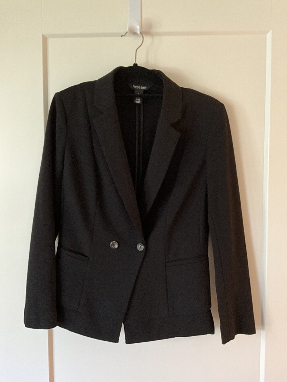 White Black House Market black double button blazer